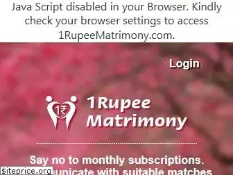 1rupeematrimony.com