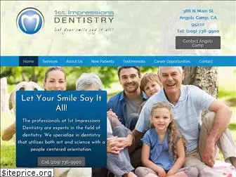 1stimpressionsdentistry.com