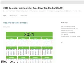 2018calendarprintable.in