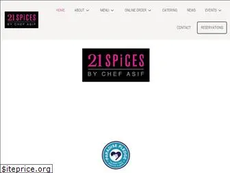 21spicesdining.com