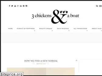 3chickensandaboat.com