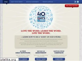 40daysintheword.com