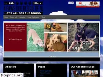 4pawsdogrescue.org