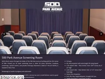 500parkavenuescreeningroom.com