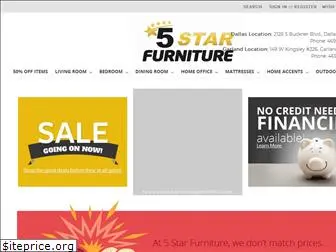 5starfurnituredallas.com