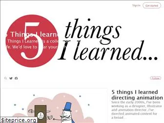 5thingsilearned.com