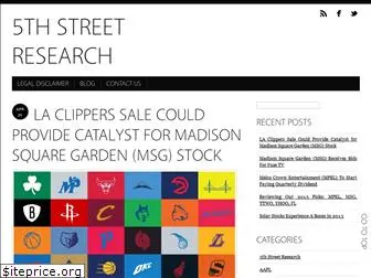 5thstreetresearch.com