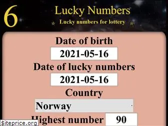 6luckynumbers.com