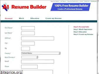 a1freeresumebuilder.com