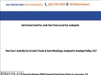 aaatruckandautowrecking.com