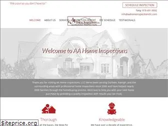 aahomeinspectionsllc.com