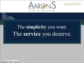 aaronscremation.com