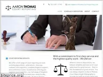 aaronthomascourtreporting.com