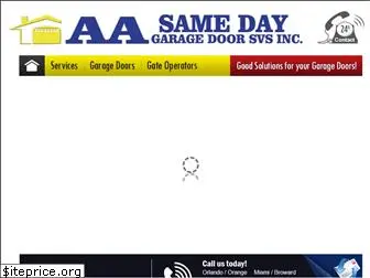 aasamedaygaragedoors.com