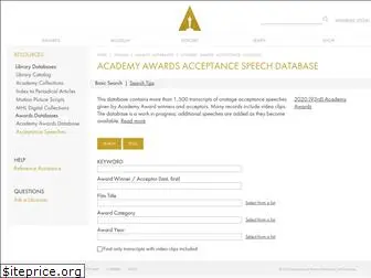 aaspeechesdb.oscars.org