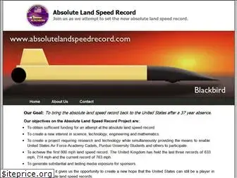 absolutelandspeedrecord.com