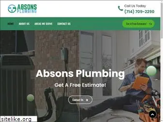 absonsplumbingsewer.com