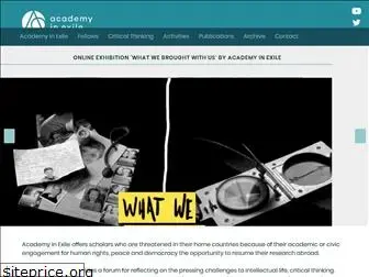 www.academy-in-exile.eu