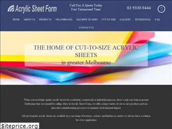 acrylicsheetform.com.au