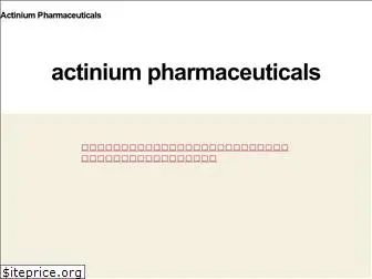actiniumpharmaceuticals.com