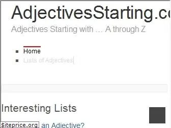 adjectivesstarting.com