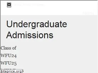 admissions.wfu.edu
