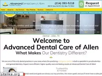 advanceddentalcareofallen.com