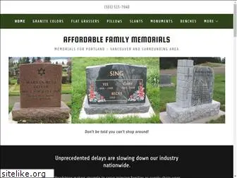 affordablefamilymemorials.com