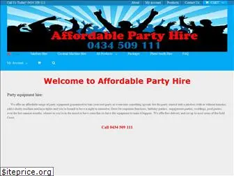 affordablepartyhire.com