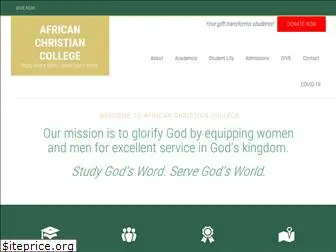 africanchristiancollege.org