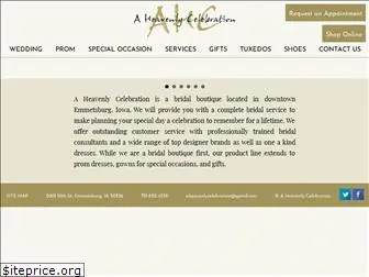 aheavenlycelebrationbridal.com