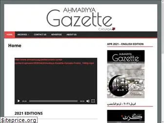 ahmadiyyagazette.ca