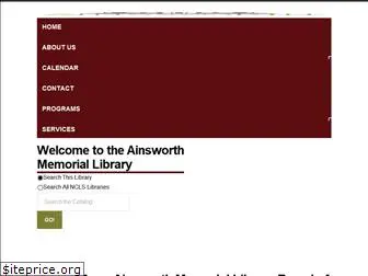 ainsworthmemoriallibrary.org