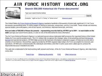 airforcehistoryindex.org