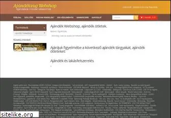 www.ajandekzug.hu website price