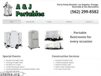 ajportabletoilets.com