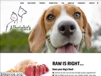 albrightsrawdogfood.com