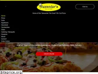 alexanderspizzasubs.com