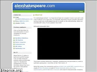 alexshakespeare.com