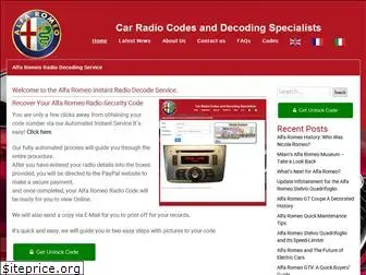 alfa-romeo-radio-code.co.uk