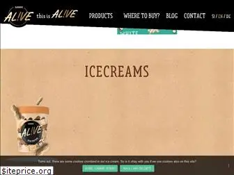 aliveicecream.com