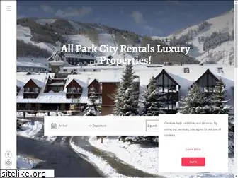 allparkcityrentals.com