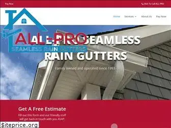 allproseamlessgutters.com