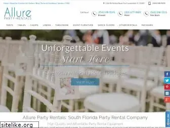 allurepartyrentals.com