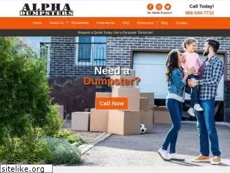 alphadumpsters.com