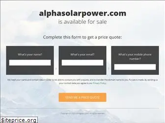 alphasolarpower.com
