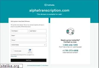 alphatranscription.com