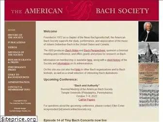 americanbachsociety.org