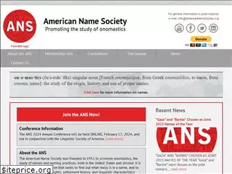 americannamesociety.org