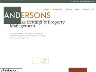 andersonslettings.com